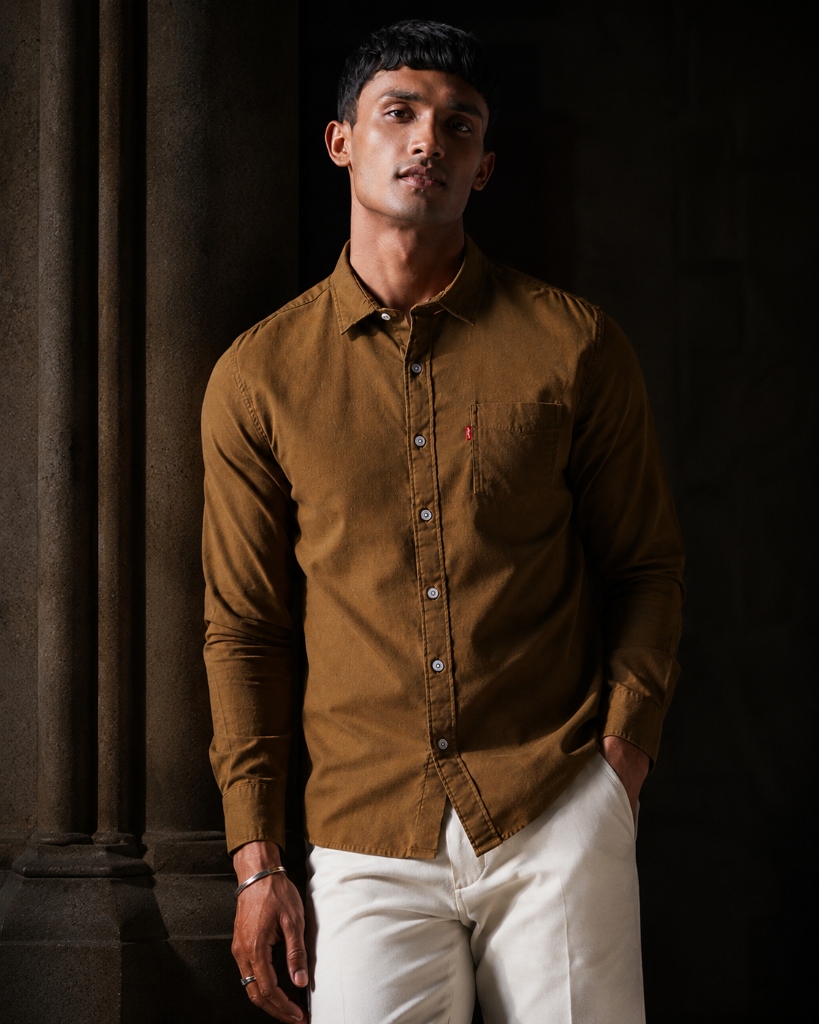 Premium Classic Brown Cotton Shirt