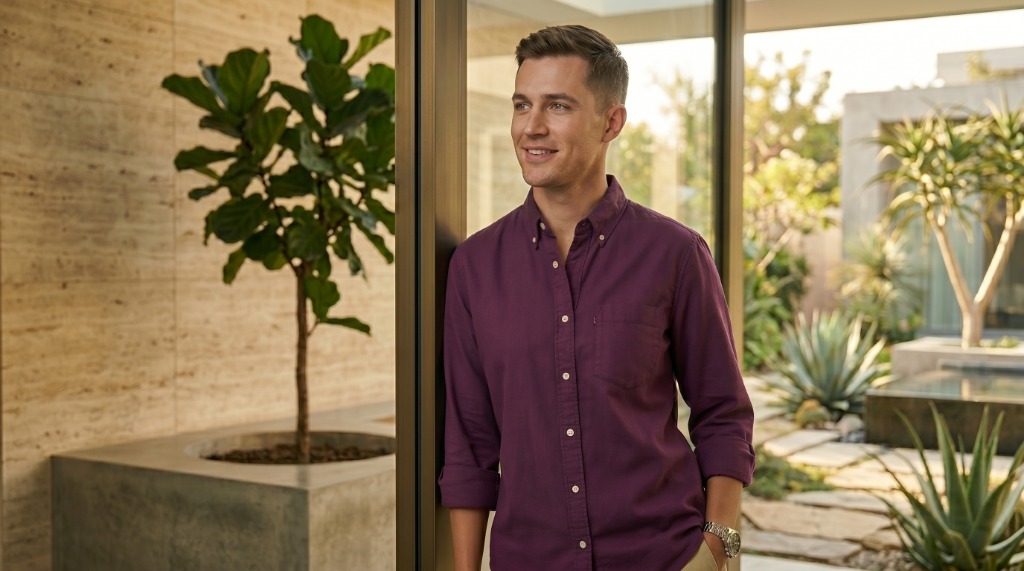 Plum Purple Oxford Cotton Shirt